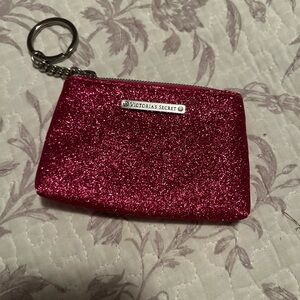 Victoria's Secret pink sparkle coin purse
